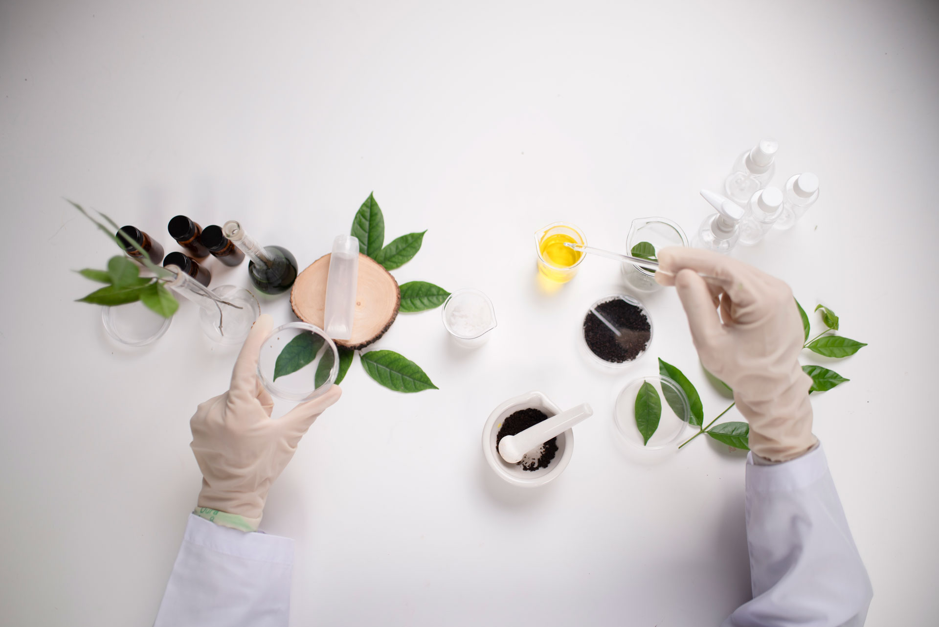 natural health wellness products being made by pharmacist